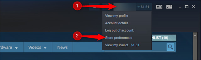 You can also access the Steam account options page directly on your web browser